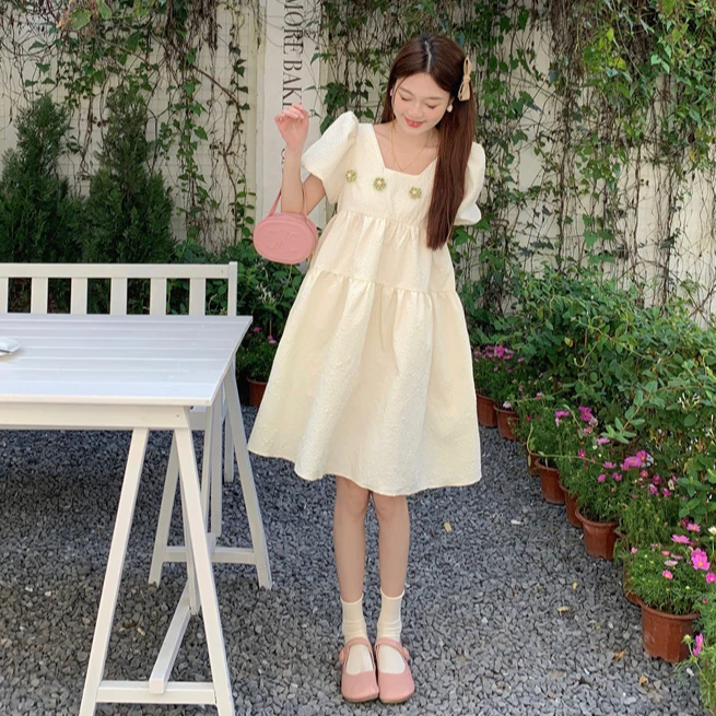 孕妇装2024夏季新款法式显瘦a字裙设计感甜美温柔收腰孕妈连衣裙