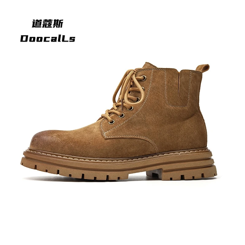 【4514】高奢透气马丁靴男真皮英伦风厚底大头皮鞋时尚百搭工装靴子
