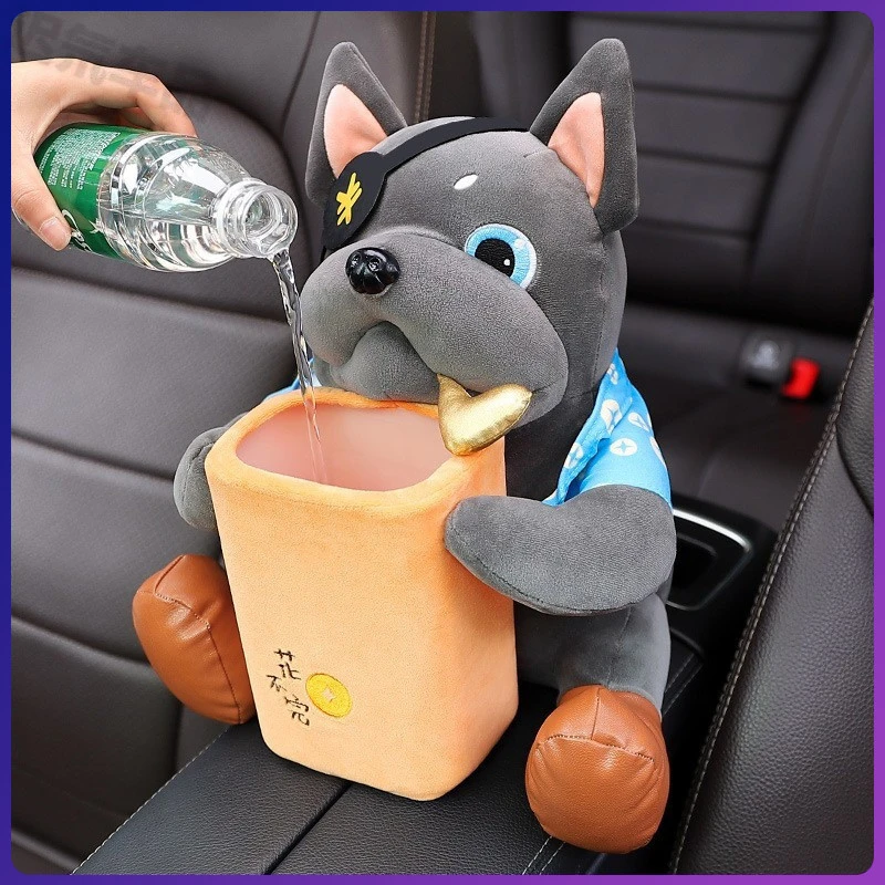 纸巾盒垃圾桶二合一多功能车内扶手箱抽纸盒装饰品抽纸盒摆件车载