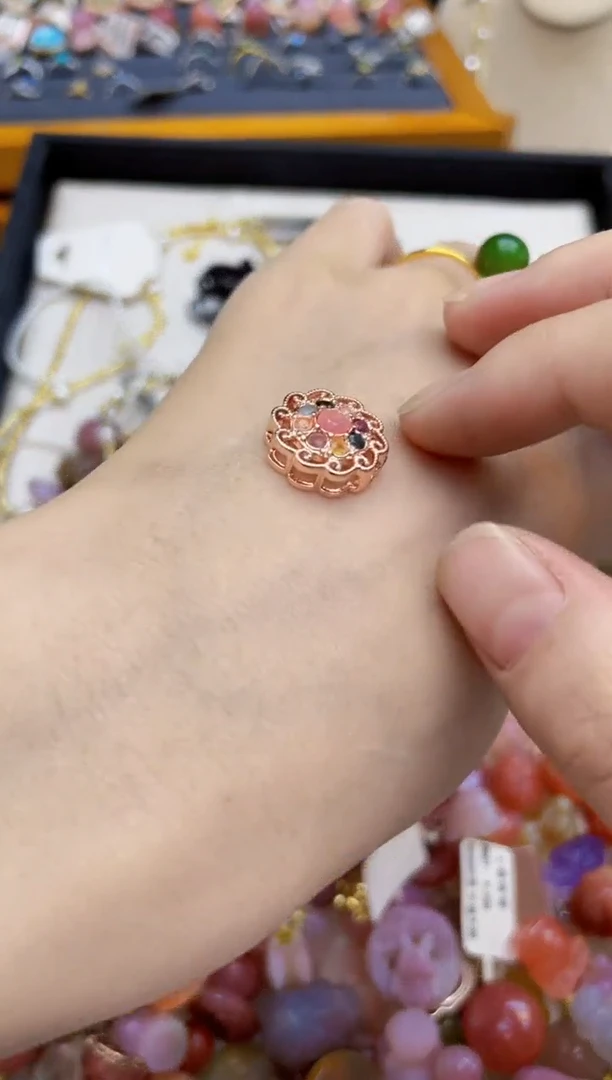 【闪购商品】碧玺XX银S925镶嵌吊坠