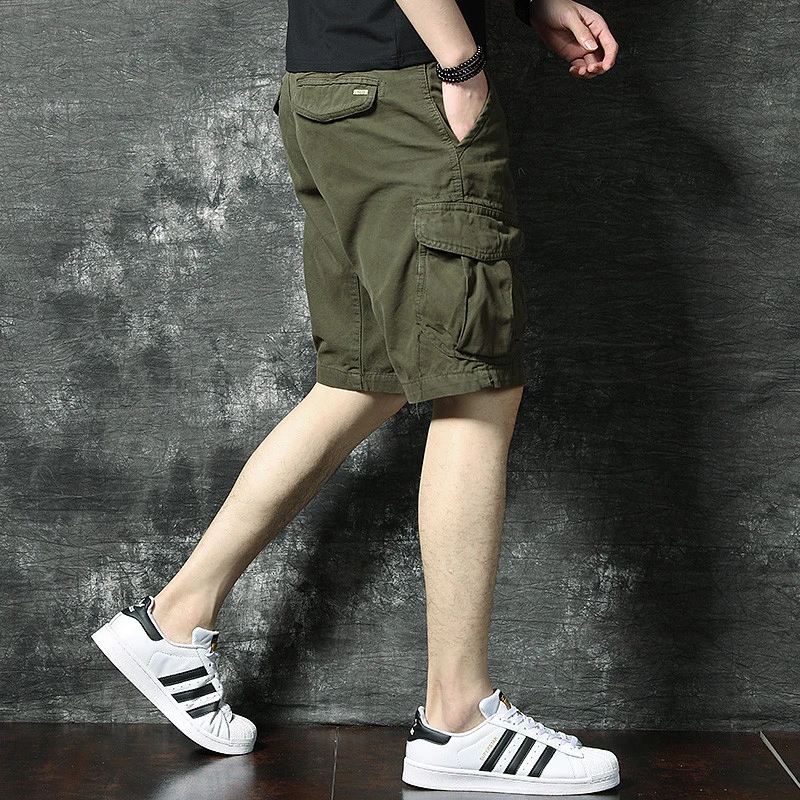 花花公子工装短裤男潮流五分裤夏季韩版潮流宽松潮牌休闲短裤外穿