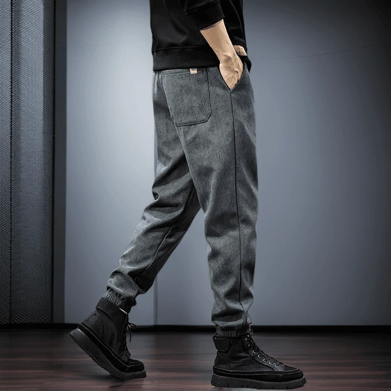 夏季季宽松运动卫裤男重磅针织休闲裤子美式潮牌哈伦束脚长裤