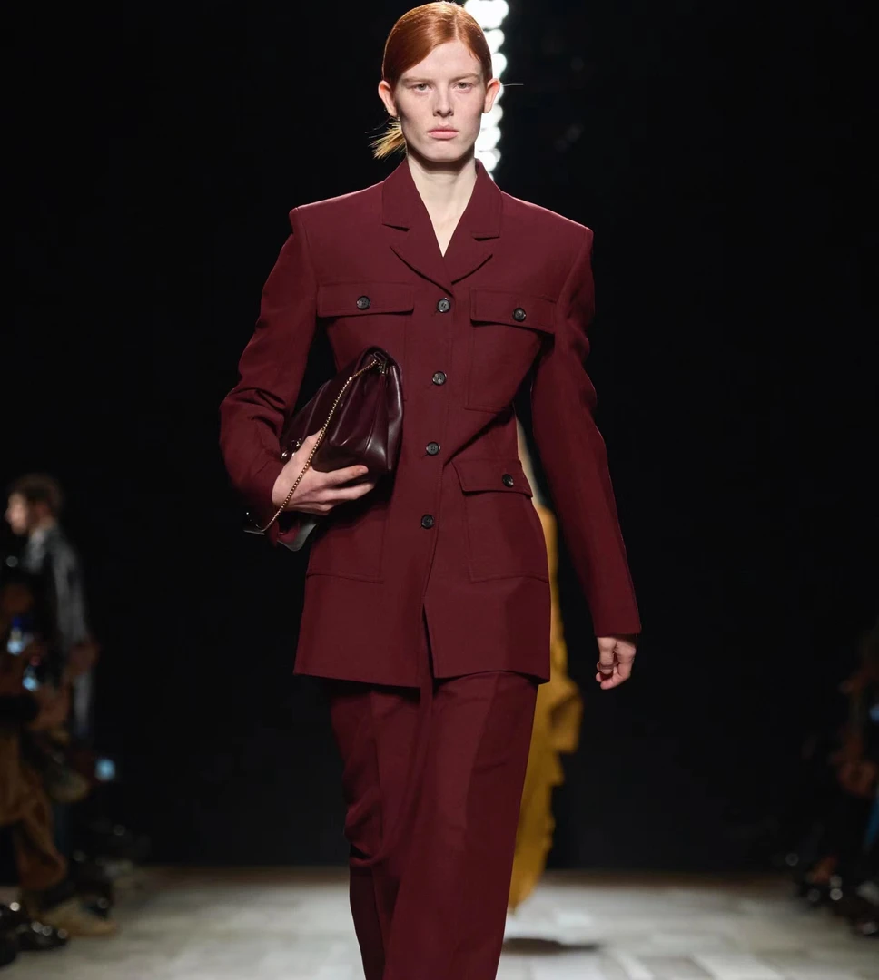 【肆姐高定】设计师款经典双口袋时尚套装XY1887