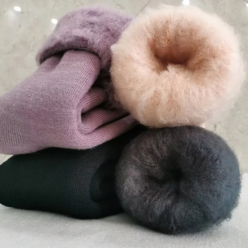 升级版加长巨暖袜超厚加绒保暖纯色特厚拉毛袜小腿袜加厚男女冬季