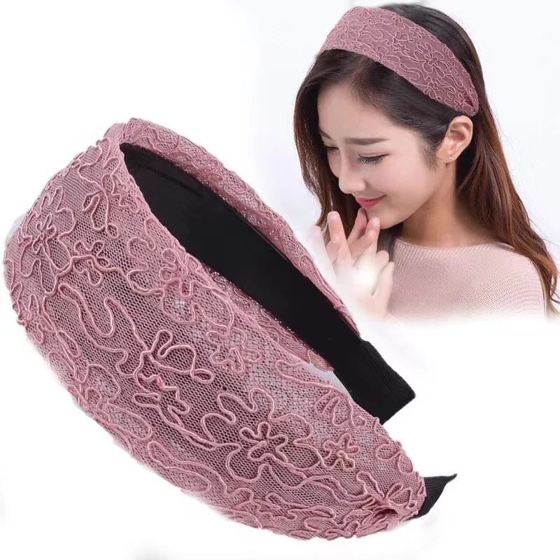 网红超宽发箍布艺发带带齿头箍韩版发卡简约女