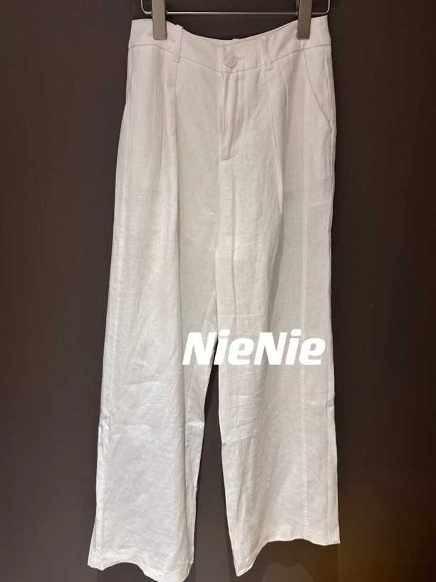Nienie.天然亚麻直筒裤 （升级版）