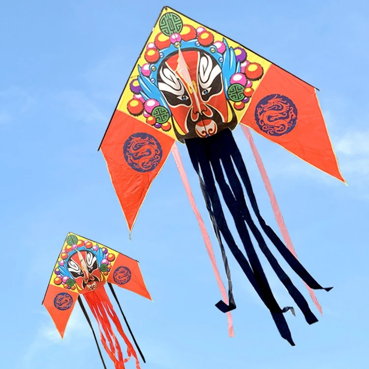 潍坊风筝奥月京剧脸谱武财神中国风大型成人三角微风易飞传统特色