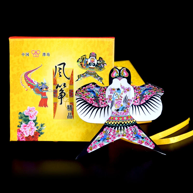 潍坊风筝工艺品礼盒纸鸢传统小号沙燕京剧人物中国风特色手工礼品