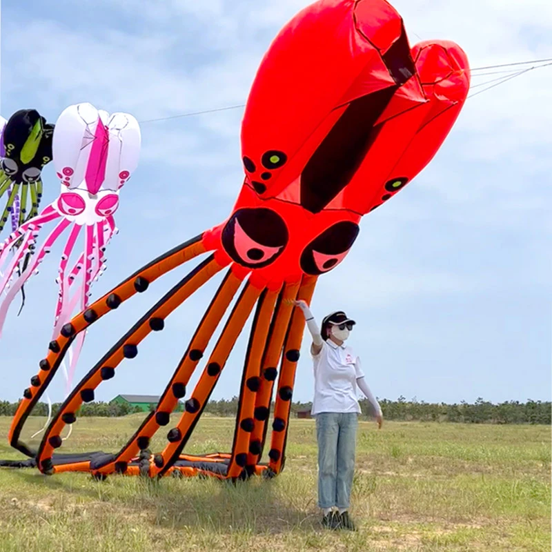 马老四巨型章鱼软体风筝12-18m特大高档尼龙伞布成人单飞专业挂件