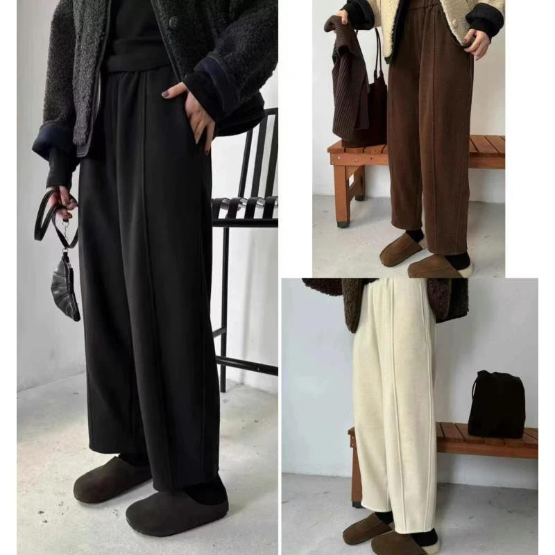 FS M腰64-106长96休闲裤拼接香蕉裤直筒裤宽松纯色百搭日常 7100