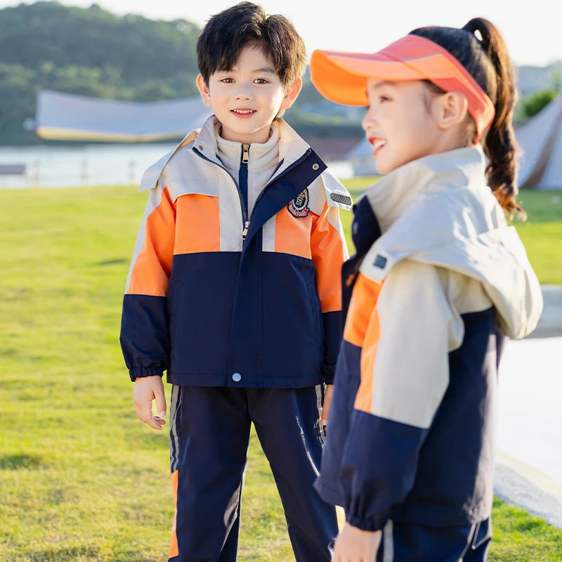 幼儿园园服秋冬套装运动秋款儿童班服中小学生加厚冲锋衣秋冬新款