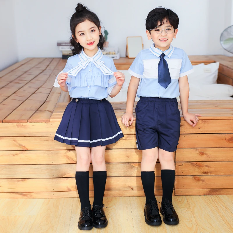 幼儿园园服夏装英伦学院风儿童班服小学生校服套装夏季毕业照服装