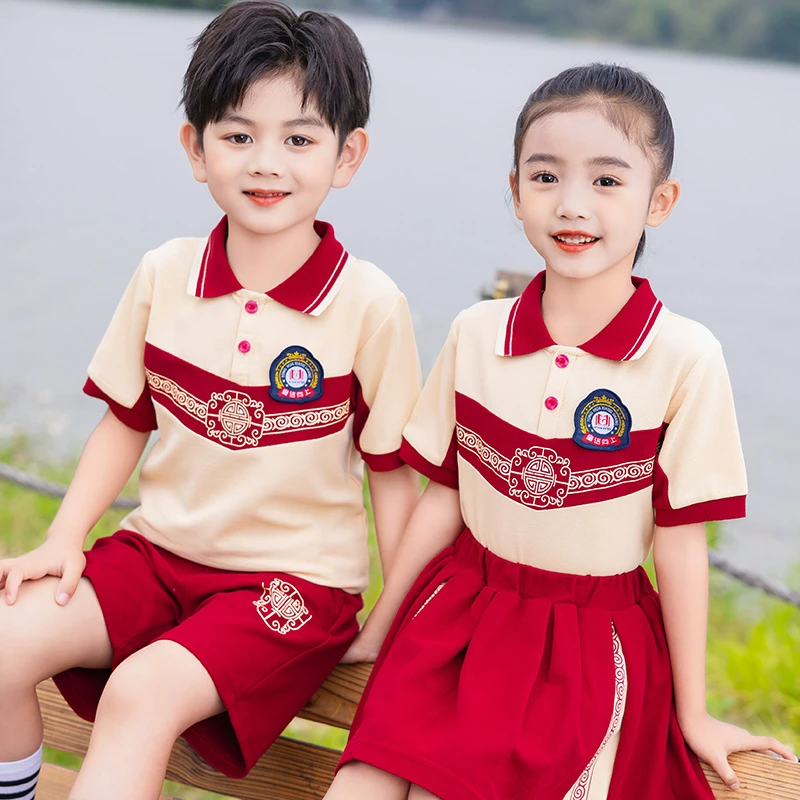 幼儿园园服夏装国学服毕业照小学生校服学院运动会班服春秋两件套