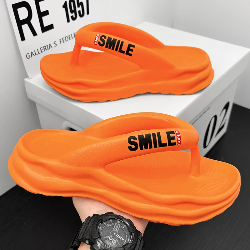 夏季沙滩拖鞋2024透气防滑休闲男拖软底厚底人字拖户外百搭潮鞋男