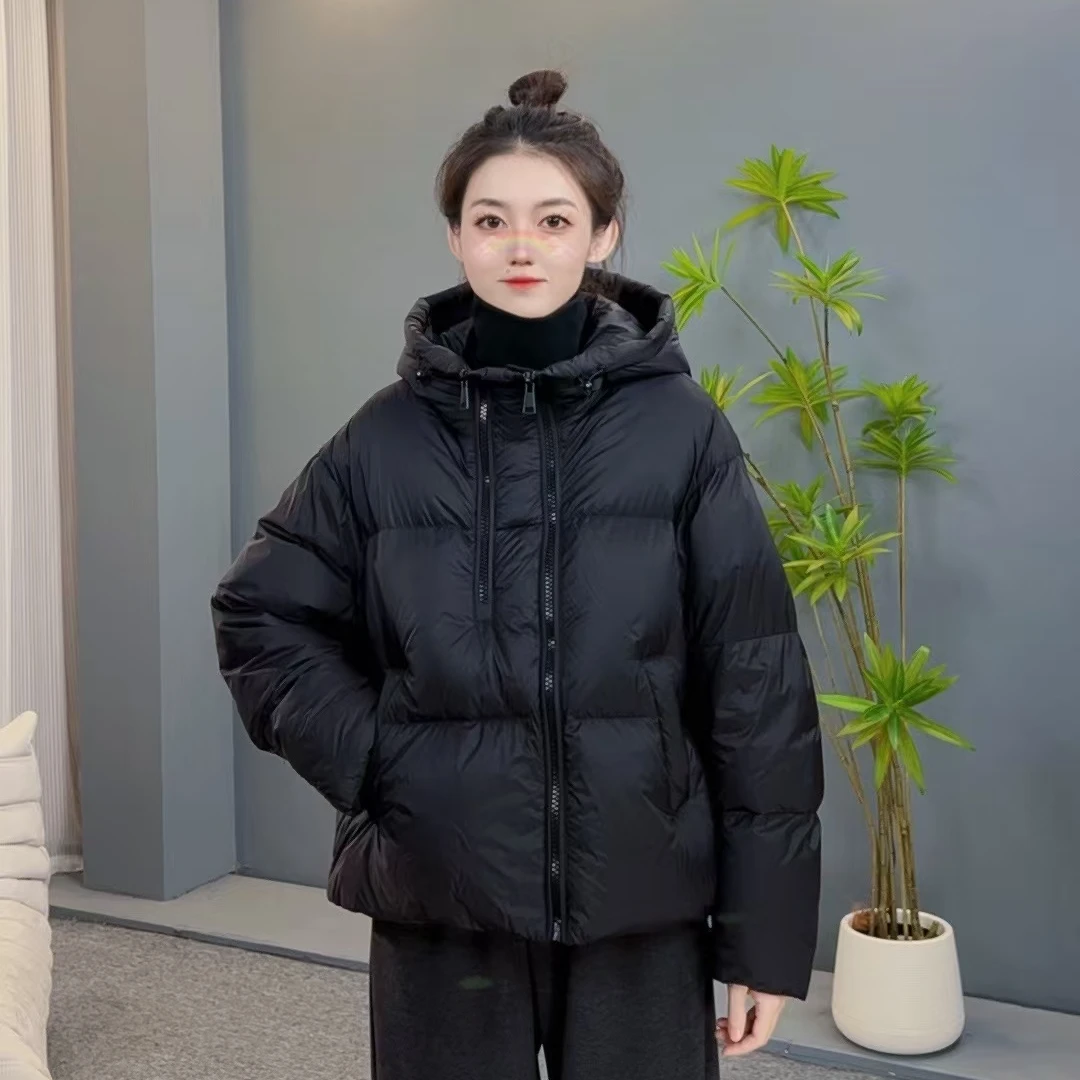 (西元前）08881双拉链休闲百搭宽松面包服连帽羽绒服