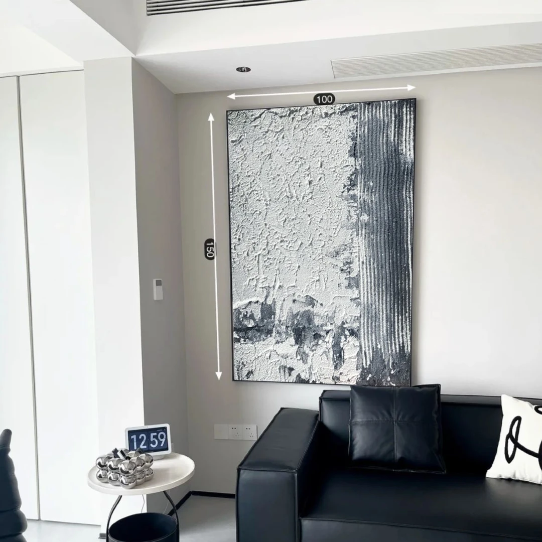 （悠然）极简肌理画抽象手绘画沙发背景墙客厅卧室玄关装饰画简美