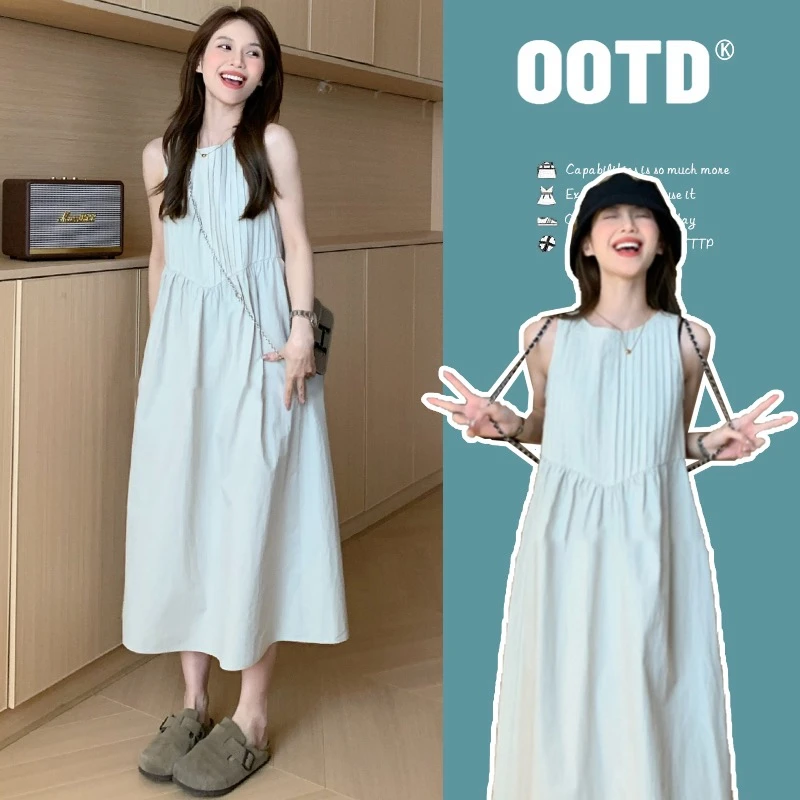 浅蓝竖纹时尚宽松孕妇装夏装连衣裙减龄外出哺乳衣月子服喂奶装潮