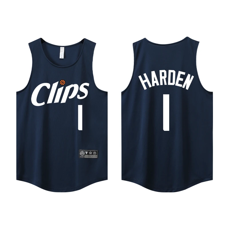 快船球星圆弧背心 速干训练运动 印花休闲男女