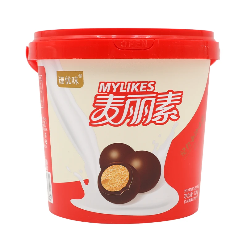 喜芙缘桶装麦丽素巧克力