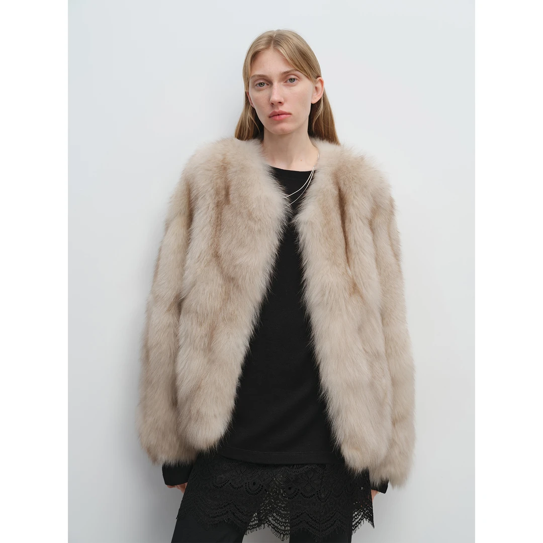 MSBEAST芬兰saga皇冠级整皮腹毛霜色狐狸毛皮草外套丨侘寂北岛