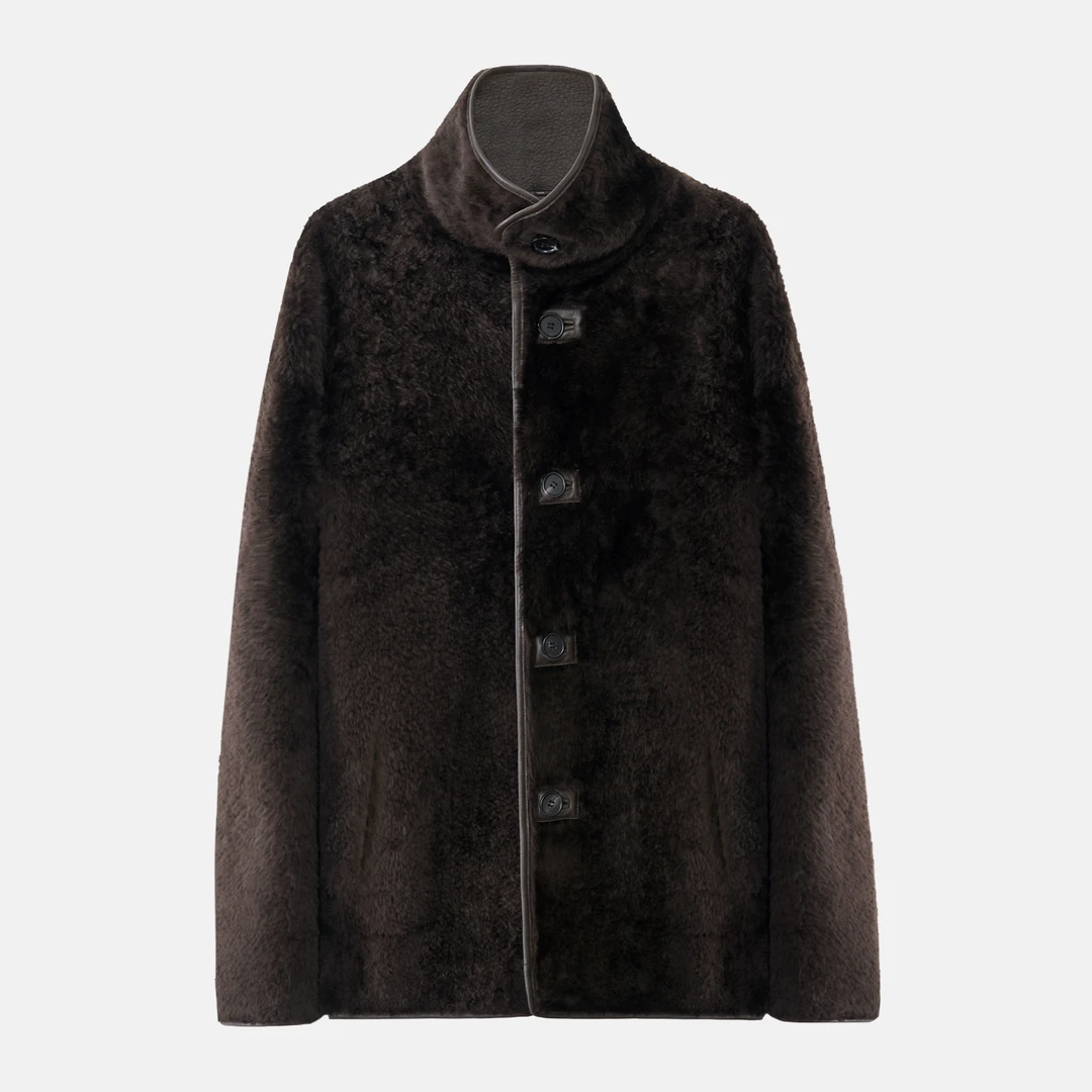 MSBEAST进口立领双面穿美利奴皮毛一体时髦外套丨简雅指南