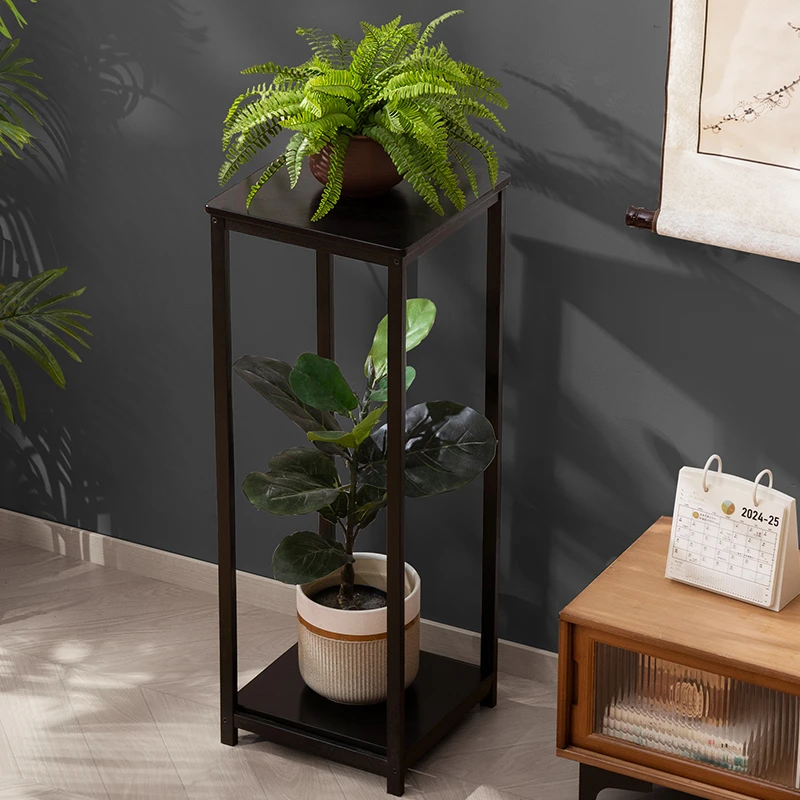 中式实木花架子客厅落地式2024新款阳台窗台室内花盆架多肉置物架