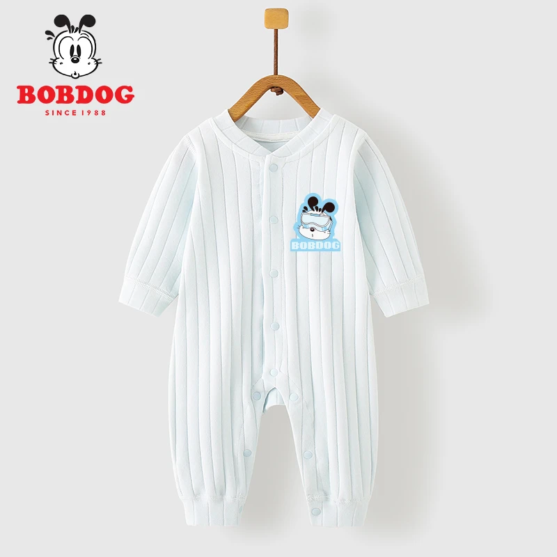 巴布豆婴儿衣服春秋无骨贴身内衣睡衣新生儿哈衣爬服宝宝连体衣