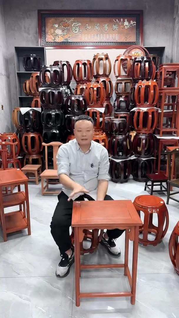 【闪购商品】花梨木类家具微瑕小巴花小茶几27号