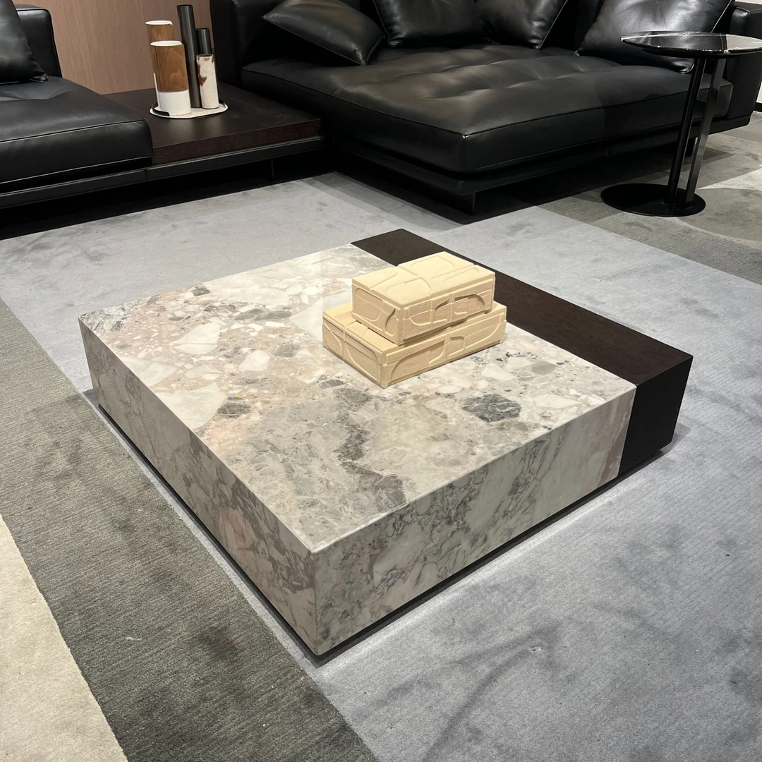 大理石盒子茶几极简轻奢客厅家用创意简约北欧别墅意式