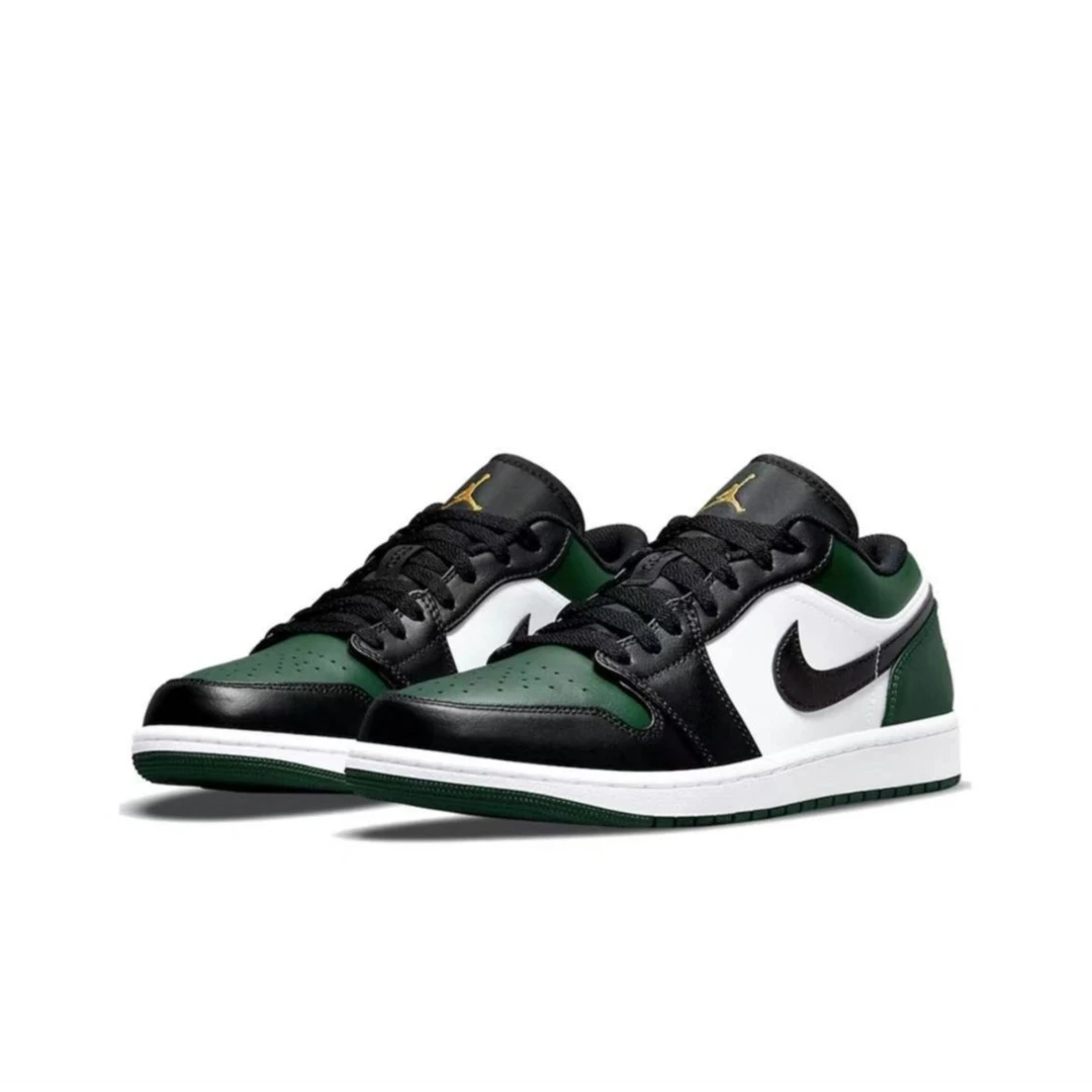 耐克Air Jordan 1 AJ1黑绿男鞋女鞋低帮运动休闲球鞋553558-371