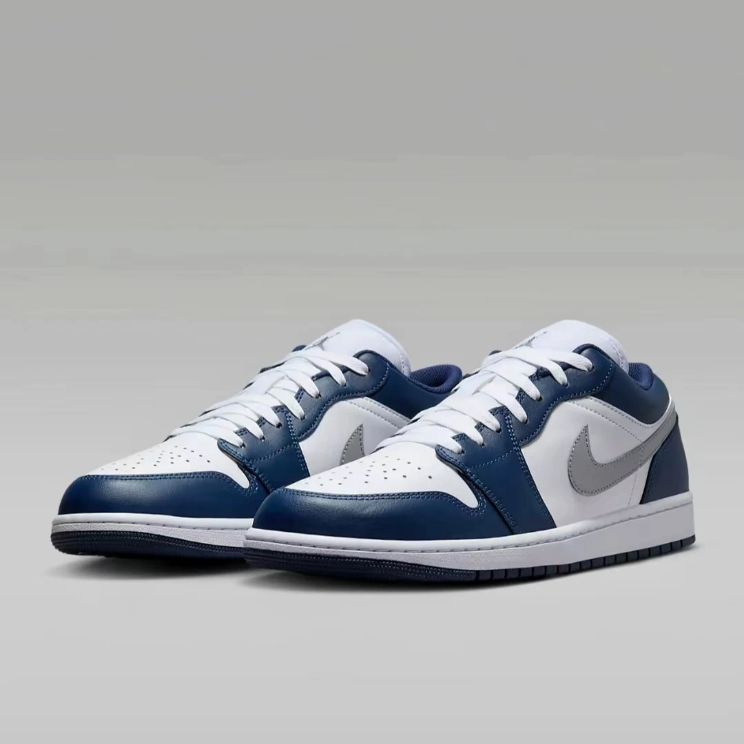 耐克Jordan Air Jordan 1午夜蓝 白蓝低帮复古休闲板鞋男款女款