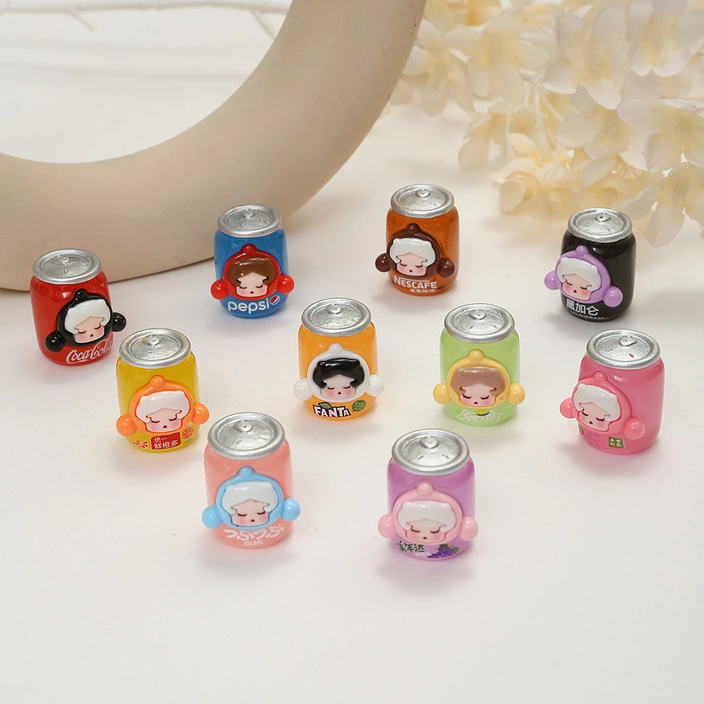 【九宫格+许愿+对对碰】夜光实色可爱饮料食玩diy饰品