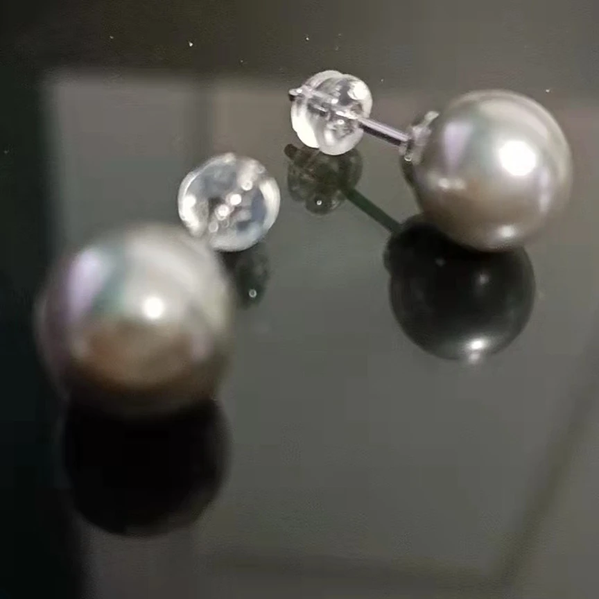 925银合成锆石耳饰 FANYA 百搭真多麻色正圆珠耳饰 FYE-404