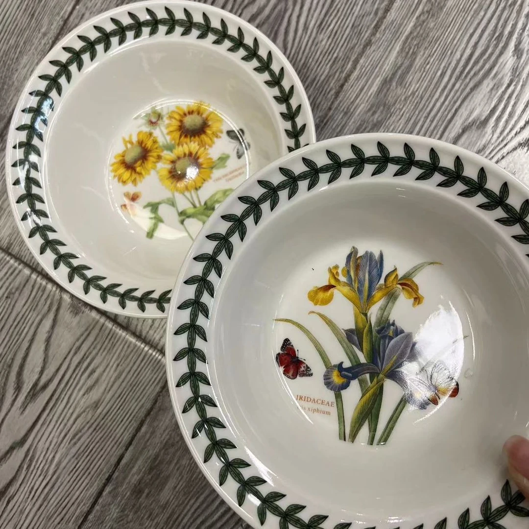 波特美林-向日葵加鸢尾花6寸浅碗