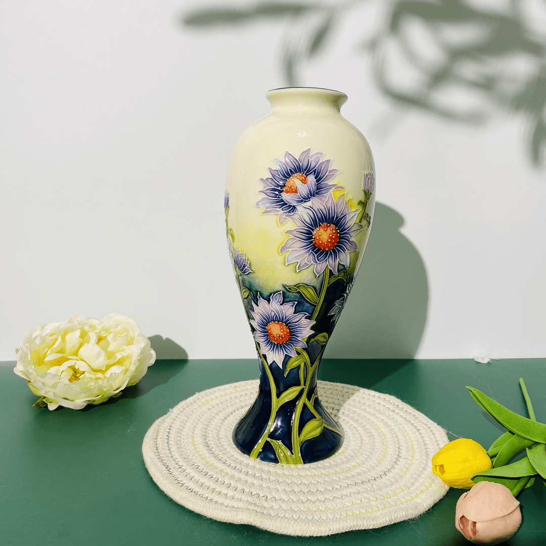 花瓶陶瓷手绘陶瓷器复古手工中式大花