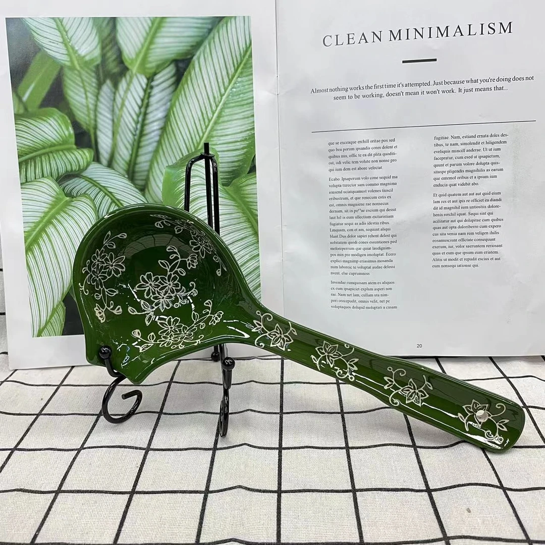 隔离绿青藤手雕导流大汤勺1个装