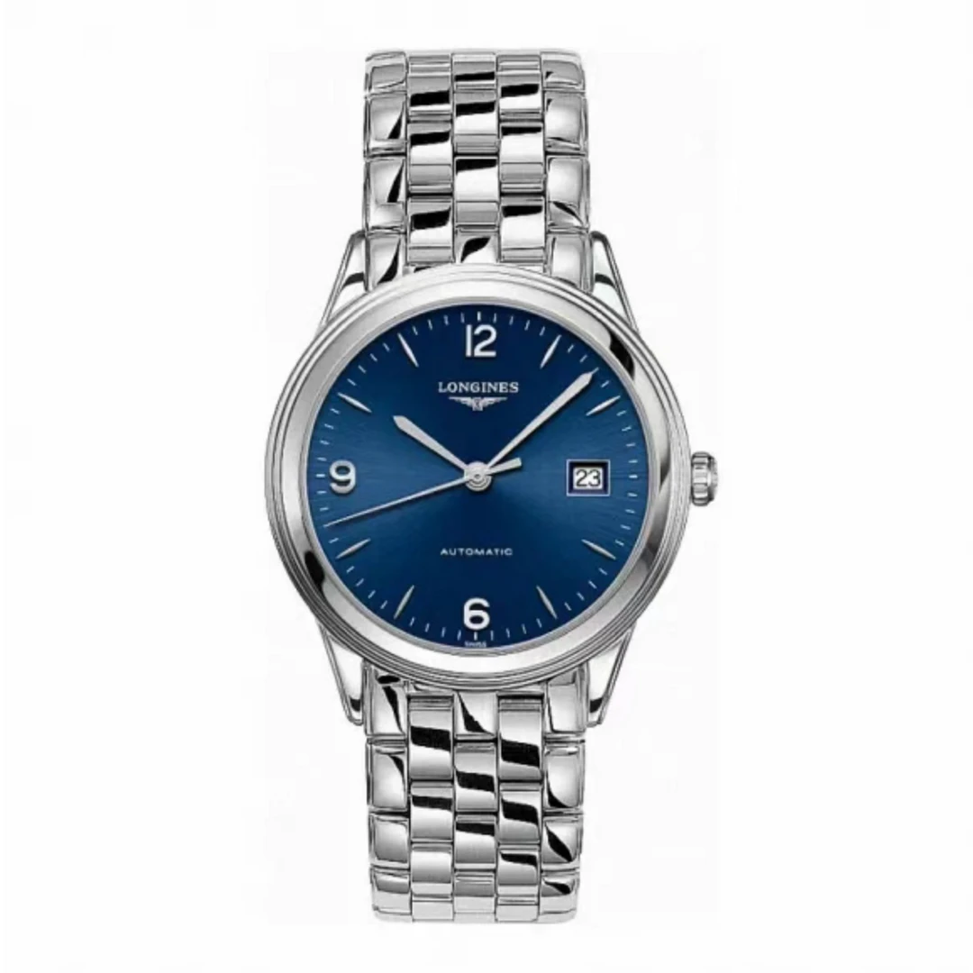 99新 Longines/浪琴 喜物/军旗L4.874/表径38.5蓝盘男士经典优雅