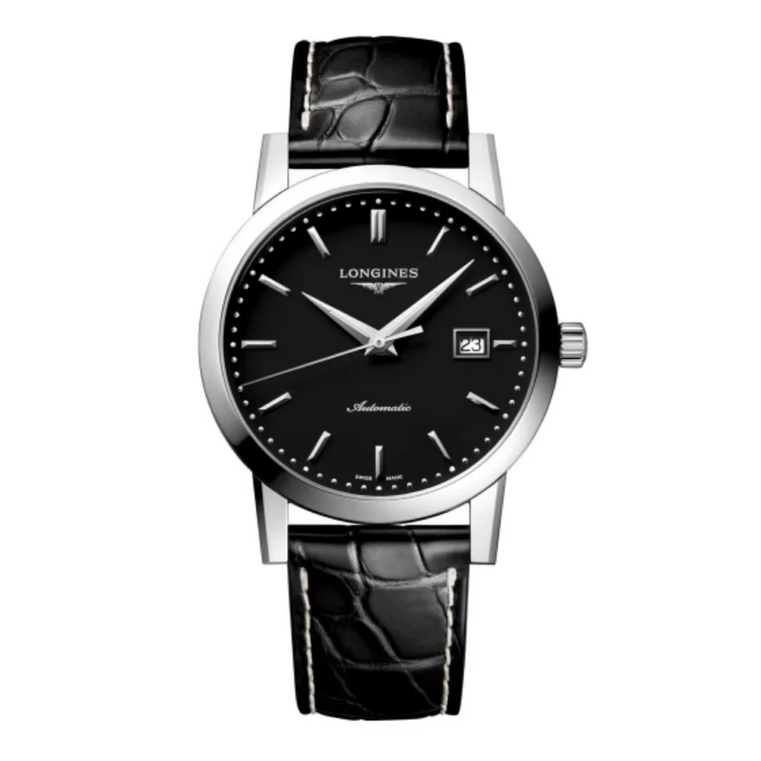 99新 Longines/浪琴 喜物/1832系列L4.825表径40黑盘/经典简约