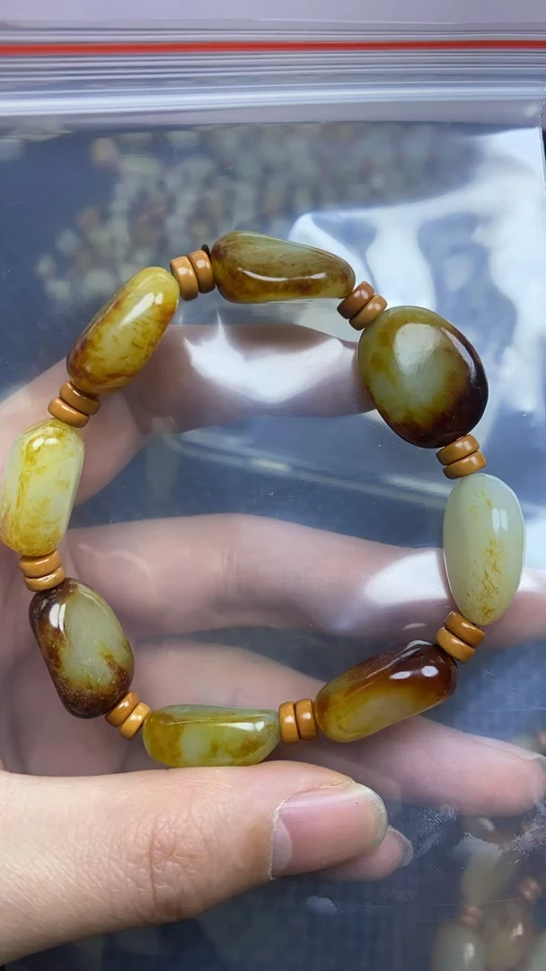 新疆和田玉 原石手串 一物一证支持复检 拍一发一多样性发货