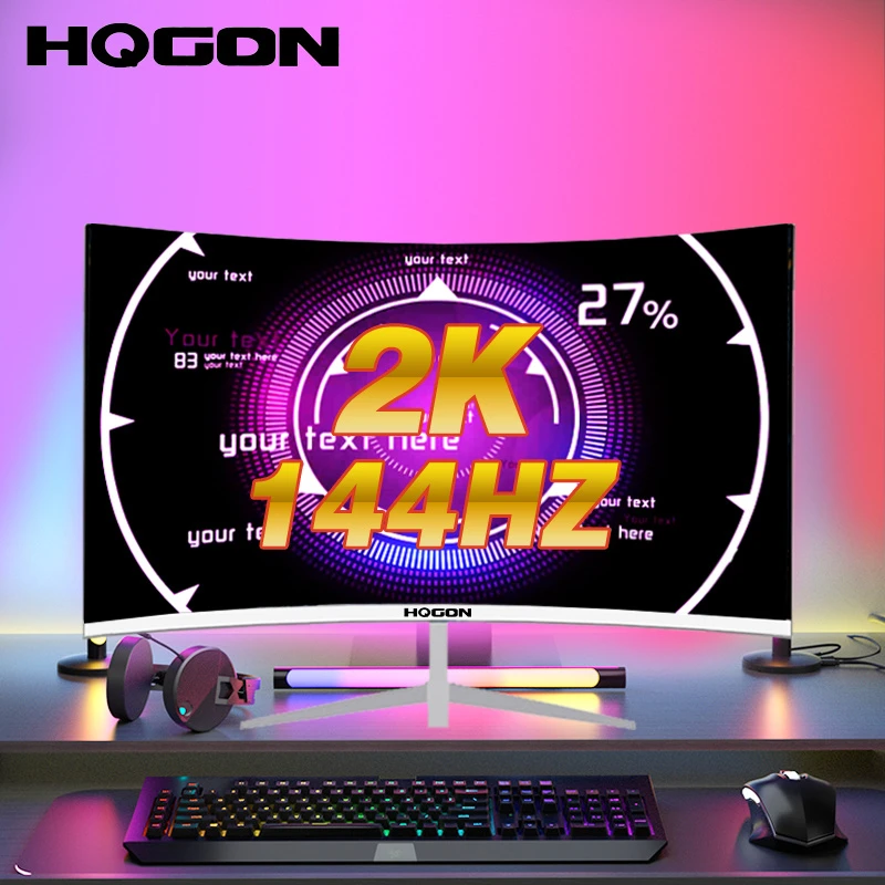 22 27 32英寸2K165hz电竞游戏曲面电脑显示器高清144hz台式显示屏