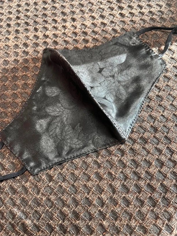 百分百桑蚕丝香云纱口罩手工制作