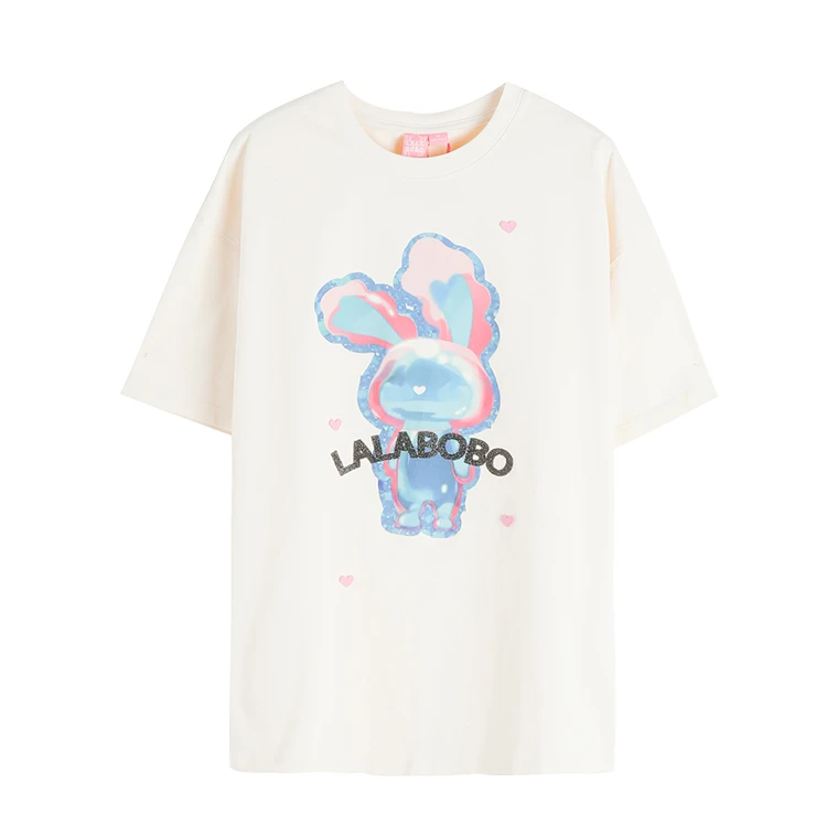 德阳LALABOBO24夏季新款可爱甜美棉花兔T恤女LBDB-WSDT33商场同款
