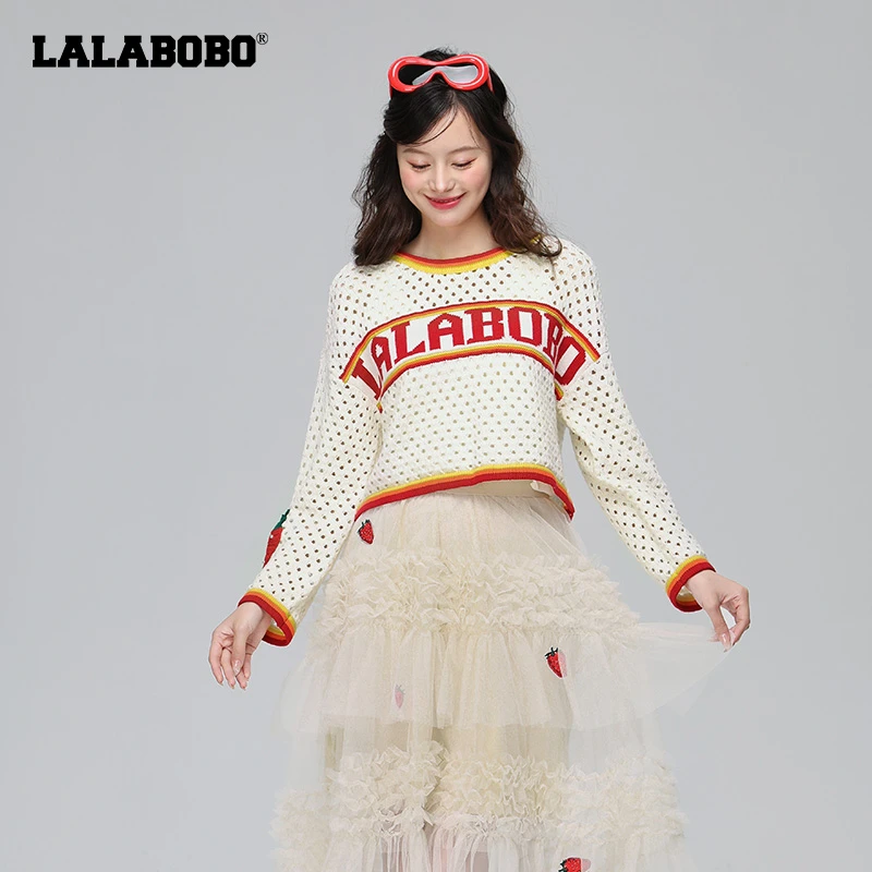 【清仓专场】LALABOBO元宇宙休闲水果圆领潮流镂空卫衣LBCA-WSXS11