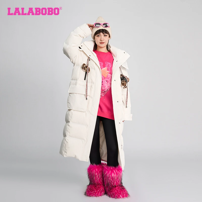 北京LABO休闲中长款宽松连帽保暖冬季新款羽绒服LBDD-WSYR16