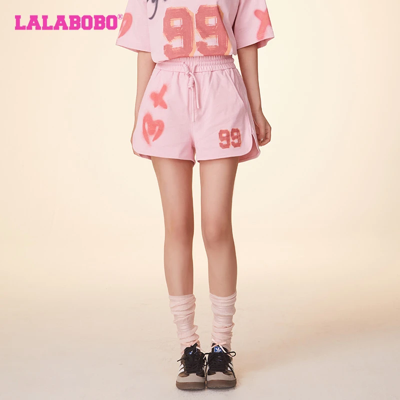 LALABOBO【字母涂鸦】运动休闲百搭短裤CBDA-WXZD11