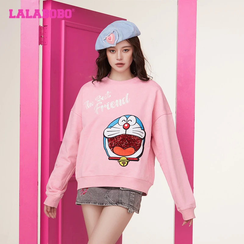 武汉LALABOBO X 哆啦A梦联名款休闲百搭机器猫卫衣女ABCD-WSTS13