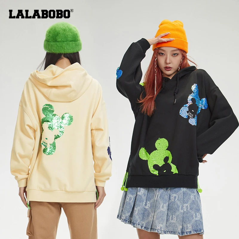 石家庄奥莱LALABOBO蜡烛熊潮牌连帽卫衣CBBC-WSTS22