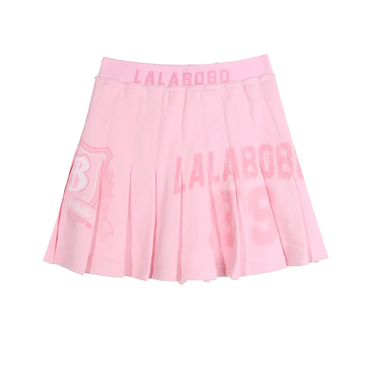 北京LABO24夏季新款甜美可爱休闲高腰大字母百褶裙女|LBDB-WXZQ12
