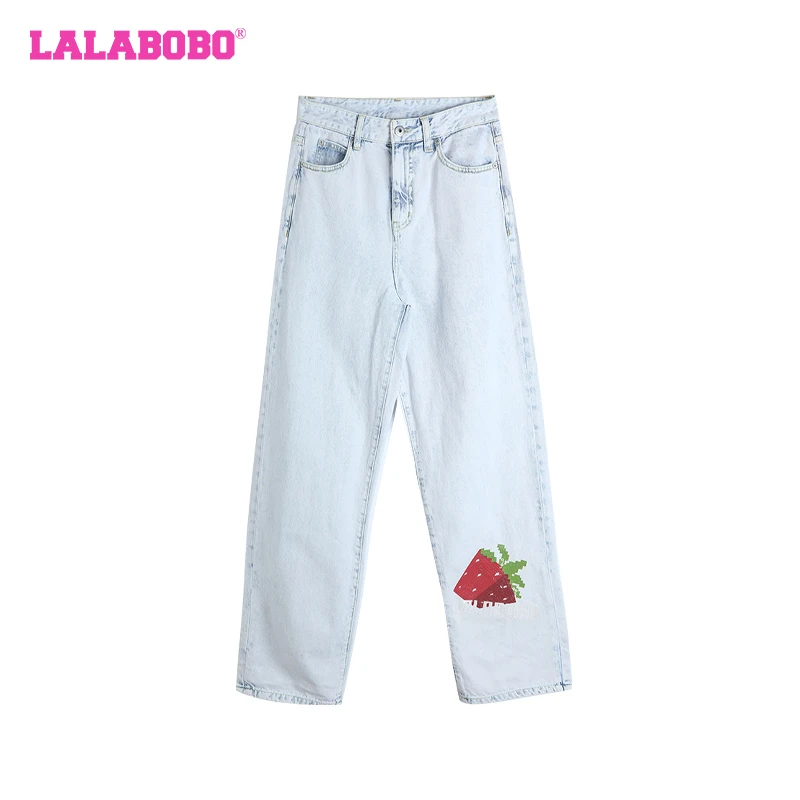 LALABOBO夏款直筒遮肉显瘦牛仔裤LBDB-WXZC19
