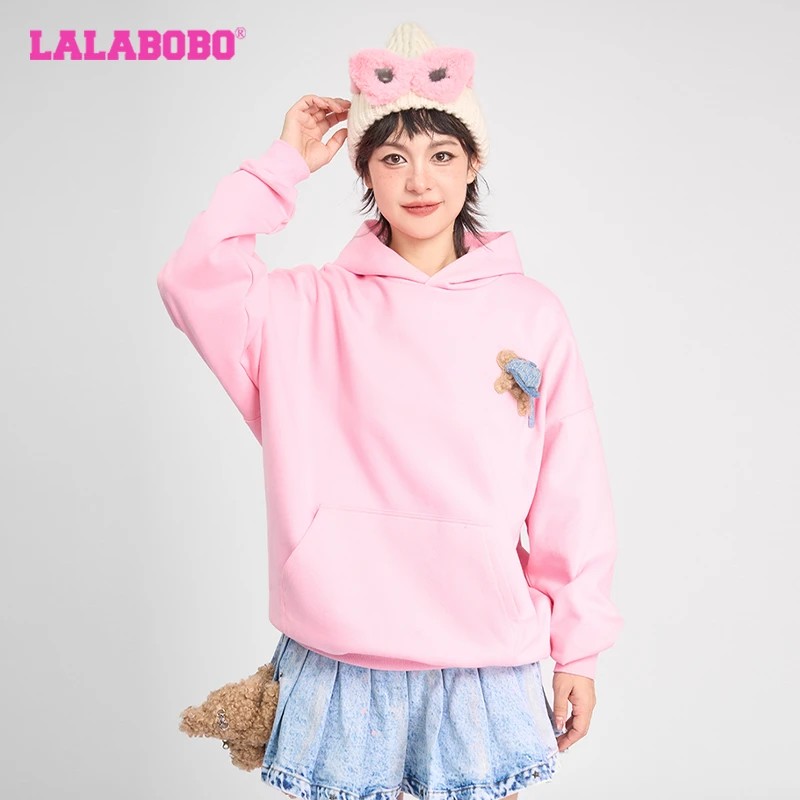 LALABOBO24年秋季卫衣女原创新款潮牌酷通勤百搭上衣RBDD-TS27